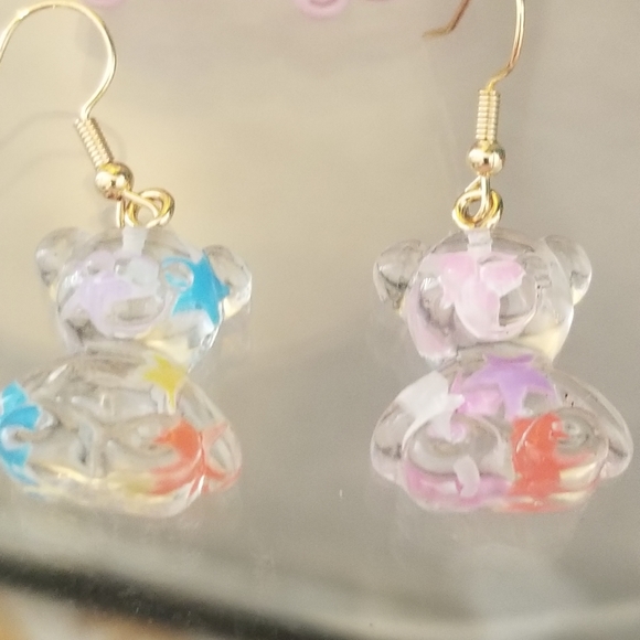 3/$30💜 Kawaii Acrylic Bear Earrings  🎉Host Pick - Picture 12 of 12